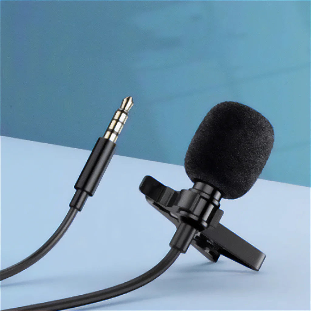 Microphone Lapel Smartphone Cameras Wired Headphone Plug P3